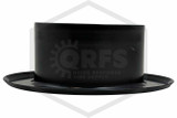 Two Piece Escutcheon | Recessed | Black | 1/2 in. Sprinkler | Side