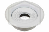 Two Piece Escutcheon | Threaded Recessed | White | 1/2 in. Sprinkler | Side