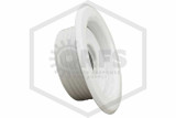 Two Piece Escutcheon | Threaded Recessed | White | 1/2 in. Sprinkler | Threads