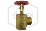 Pressure Restricting Hose Angle Valve | 2-1/2 in. FNPT x MNST | Brass | 300 PSI | Side Image | QRFS™