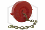 Plastic Cap and Chain | 2-1/2 in. Push On | Red | QRFS | Hero Image