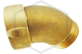 45-Degree Flow Nozzle Elbow | 2-1/2 in. F NST x 2-1/2 in. M NST | Brass | QRFS™ | Side