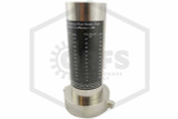 Straight Hydrant Flow Nozzle | 2-1/2 in. NST | Nickel Plated Brass | QRFS | Label