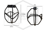 Heavy Duty Head Guard | Vertical Mount | Black | Dimensions Image | QRFS™
