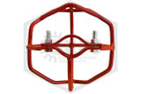 Heavy Duty Head Guard | Vertical Mount | Red | Clamps Image | QRFS™