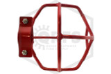 Heavy Duty Head Guard | Side Mount | Red | Clamps Image | QRFS