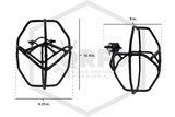 Heavy Duty Head Guard | Side Mount | Black | Dimensions Image | QRFS™