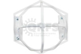 Heavy Duty Head Guard | Horizontal Mount | White | Front Image | QRFS