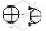 Heavy Duty Head Guard | Horizontal Mount | Black | Dimensions Image | QRFS™