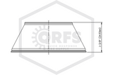 Retrofit Adjustable Escutcheon | Split Cup with Skirt A | Brass | 1/2 in. Sprinkler | Skirt Height