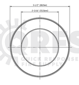 Retrofit Adjustable Two-Piece 401 Escutcheon | Skirt A - Dimensions Width