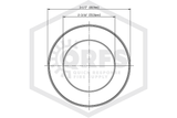 Retrofit Adjustable Escutcheon | Split Cup with Skirt A | Chrome | 1/2 in. Sprinkler | Diameter