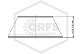 Retrofit Adjustable Escutcheon | Split Cup with Skirt A | White | 1/2 in. Sprinkler | Skirt Height