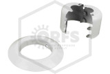 Retrofit Adjustable Escutcheon | Split Cup with Skirt C | White | 1/2 in. Sprinkler | Pieces