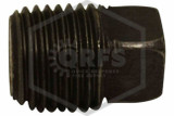Black Iron Fitting | Square Head Plug | 1/2 in. NPT | Iron | QRFS™ | Side