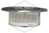 Viking™ E-1 Escutcheon | Polished Chrome | 3/8 in. Sprinkler | QRFS™ | Label 2