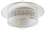 Viking™ E-2 Escutcheon | White Polyester | 3/4 in. Sprinkler | QRFS™ | Label 3