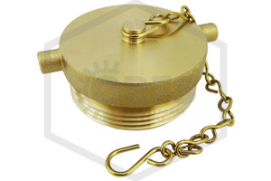 Brass Plug and Chain | 2-1/2 in. NST | Polished Brass | QRFS | Hero