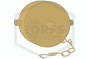 Brass Cap and Chain | 2-1/2 in. NST | Polished Brass