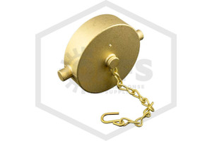 Brass Cap and Chain | 2-1/2 in. NST | Polished Brass