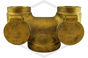 Recessed/Concealed FDC | Straight | Double Clapper | 4 in. x 2-1/2 in. x 2-1/2 in. NPT | Cast Brass | QRFS™ | Hero