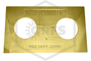 FDC Identification Plate | 2-1/2 in. | Square | Auto Spkr | Polished Brass | QRFS™ | Hero