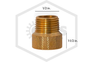 Sprinkler Extension | FPPI | Brass | 1-1/2 in. Length x 1/2 in. NPT | Hero