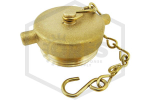 Brass Plug and Chain | 1-1/2 in. NST | Cast Brass