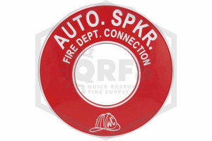 FDC Identification Plate | 4 in. | Round | Auto Spkr | Red | QRFS™ | Hero