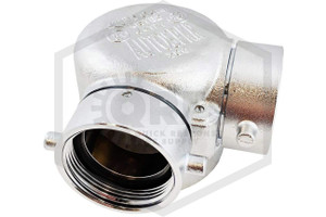 Exposed FDC | Angled | Single Clapper | Auto Spkr | 4 in. x 2-1/2 in. x 2-1/2 in. NST | Cast Chrome | QRFS™ | Hero