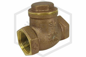 Swing Check Valve | 3/4 in. NPT x NPT | Brass | 200 PSI | Hero Image | QRFS