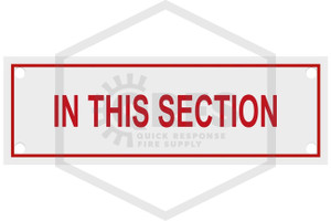 In This Section Sign | 6 in. x 2 in. | White w/ Red Letters | Hero