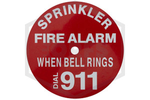 Fire Alarm - Call 911 Sign | 6 in. | Red w/ White Letters | Hero
