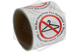 Do Not Hang Decal | 3 in. (Roll of 100) | White w/ Red Letters | Hero