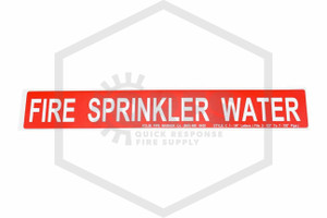 Fire Sprinkler Water Decal | Pipe Markers | 2 in. x 14 in.