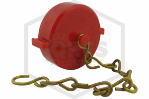 Plastic Cap and Chain | 1-1/2 in. NST | Red | QRFS | Hero Image