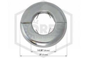 Pipe Wall Plate | Metal | Chrome | 3/4 in. IPS | 1 in. Inner Diameter | Measurements