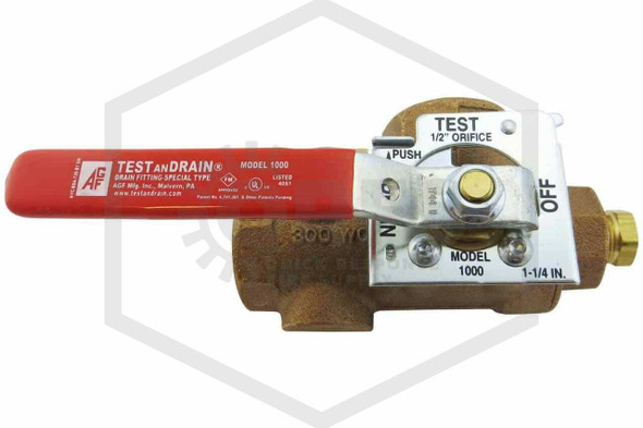 Test and Drain Valve | AGF® Model 1000 | 1-1/4 in. NPT | 1/2 in. Orifice | 5.6K | QRFS | Handle