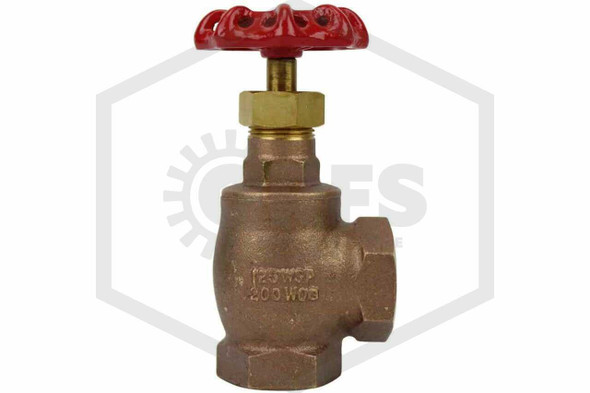Angle Valve | 1 in. | Brass | 175 PSI | Side Image | QRFS