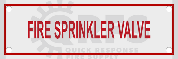 Fire Sprinkler Valve Sign | 6 in. x 2 in.