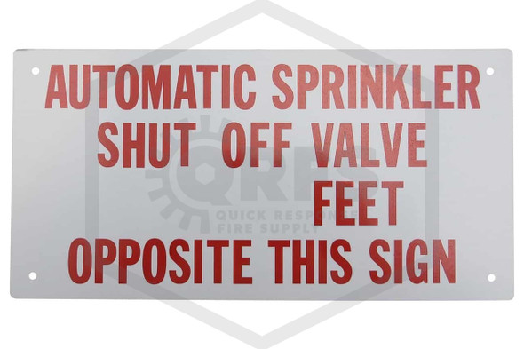12" x 6" Auto Sprinkler Shut Off Sign