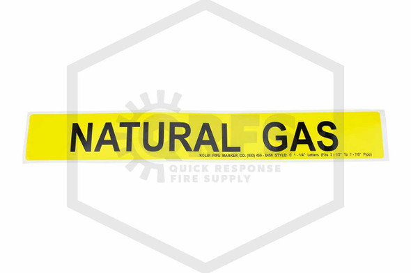 Natural Gas Decals | Pipe Markers | 2 in. x 14 in.