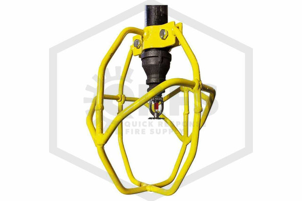 Heavy Duty Head Guard | Vertical Mount | Yellow | Installed Image | QRFS
