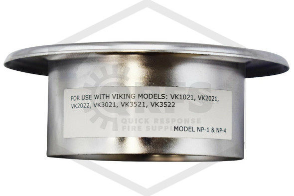 Viking® NP-1 Escutcheon | Electroless Nickel | 1/2 in. Sprinkler | QRFS | Label | Shown in Chrome finish