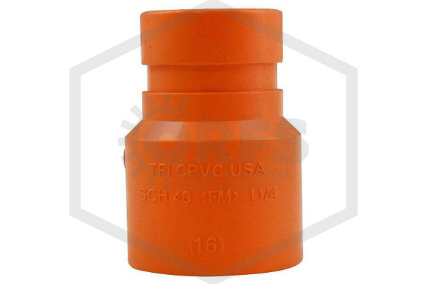 CPVC Coupling | Adapter, Grooved | Slip x Grooved | 1-1/4 in.