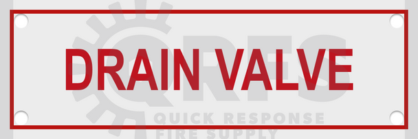 Drain Valve Sign | 6 in. x 2 in.