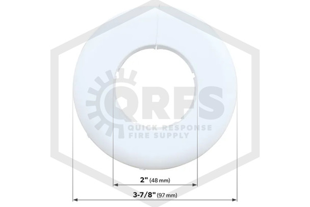 Pipe Wall Plate | Plastic | White | 1-1/2 in. IPS Size | 2 in. Inner Diameter