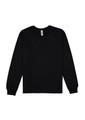A black long sleeve tee with a round neckline and a logo on the label. Ideal for casual wear.