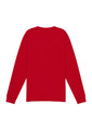 A red long sleeve men's tee featuring a plain back design and fitted sleeves. It includes a logo.