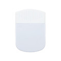 A Croc Magnetic Clip featuring a smooth white surface with a ribbed top, designed for easy attachment.